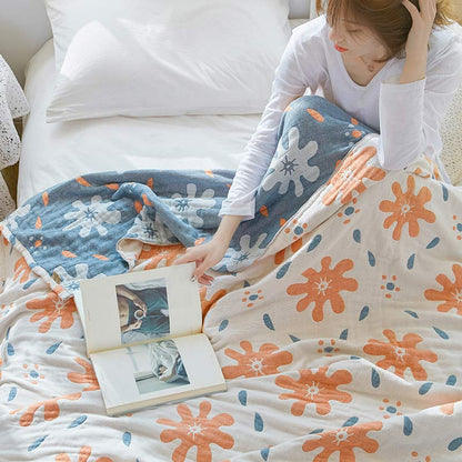 Cute Flowers Cotton Breathable Reversible Quilt - image 4