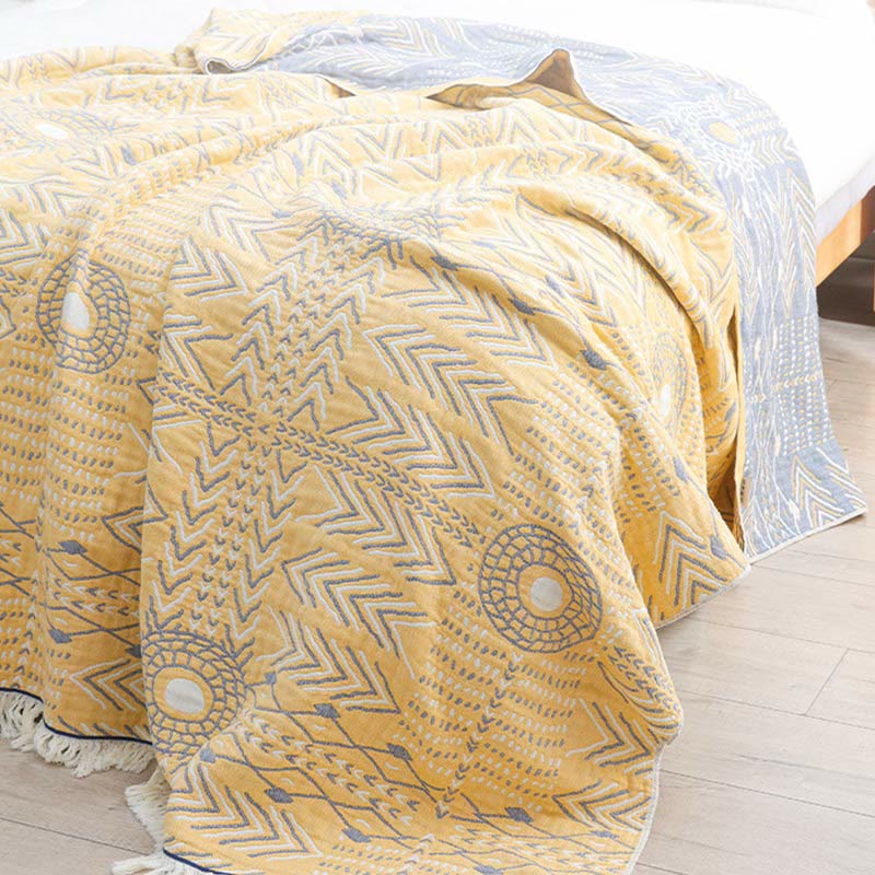 Geometric Pattern Soft Cotton Reversible Quilt - image 3