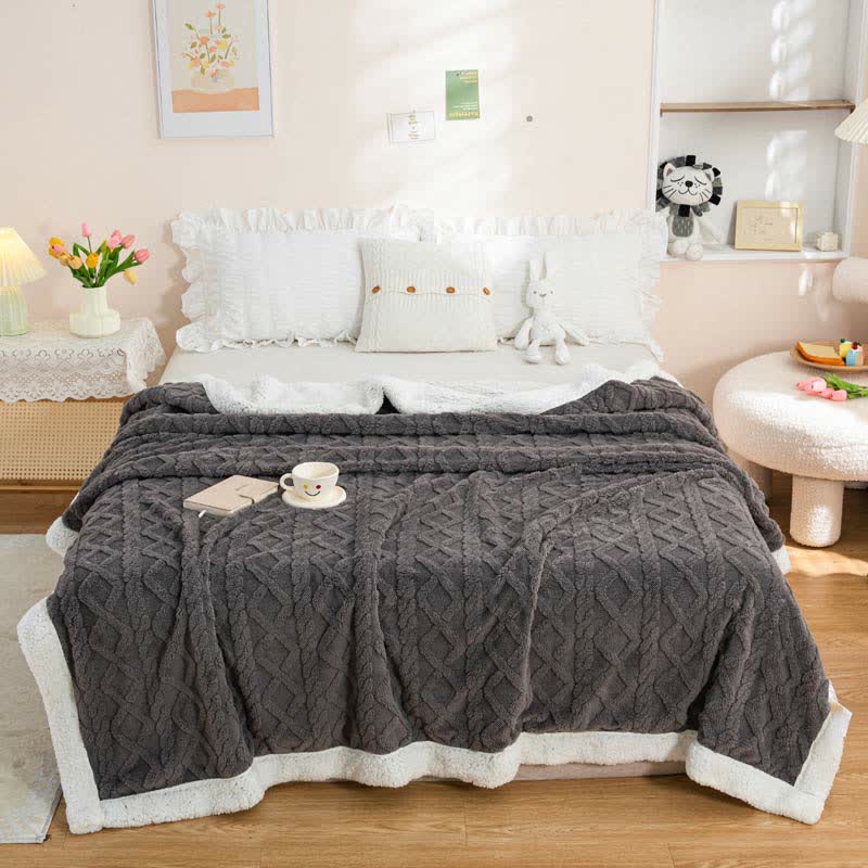 Puffy Cozy Reversible Throw Blanket - image 4