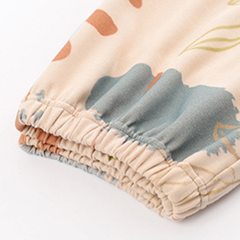 Flower Leaf Print Cotton Loungewear Set - image 8