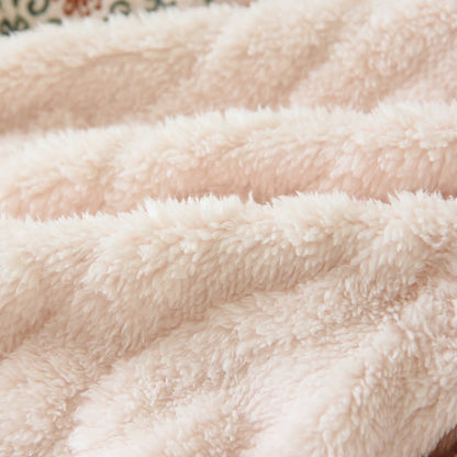 Retro Embroidery Soft Fleece Pajama Set - image 6