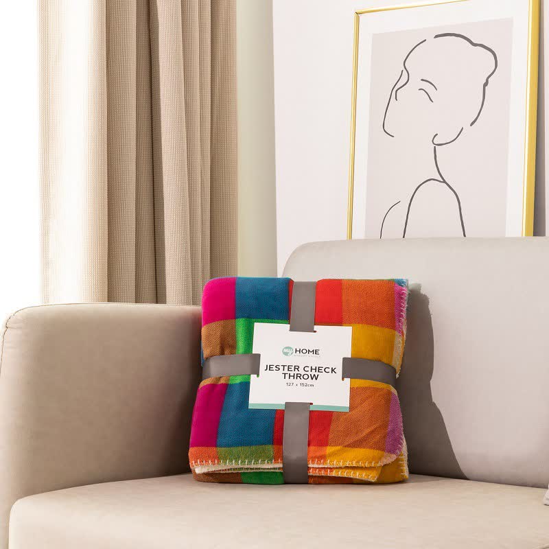 Ownkoti Colorful Plaid Pattern Thick Throw Blanket - image 2