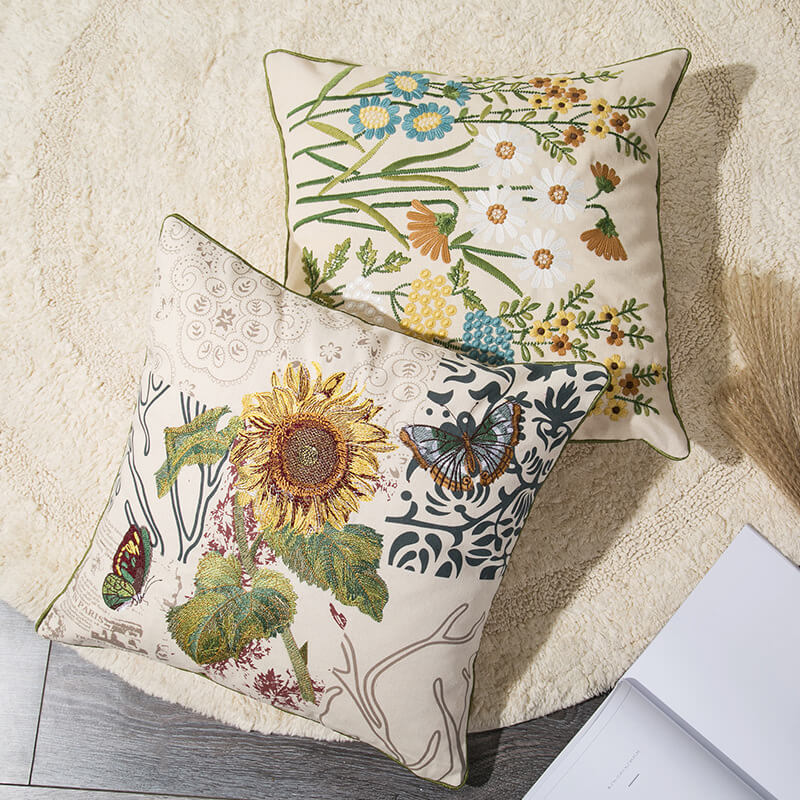 Ownkoti Vintage Flower Pillow Case Pillow Sham - image 1