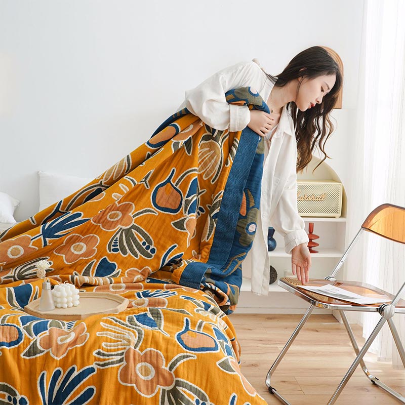 Ownkoti Bohemian Flower Print Double Side Quilt - image 4