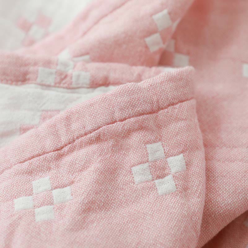 Ownkoti Mini White Square Plaid Cotton Quilt - image 6