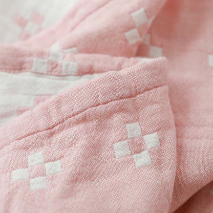 Ownkoti Mini White Square Plaid Cotton Quilt - image 6