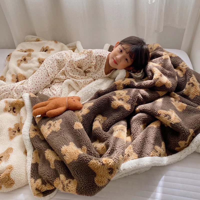 Ownkoti Cute Bear Reversible Throw Blanket - image 2