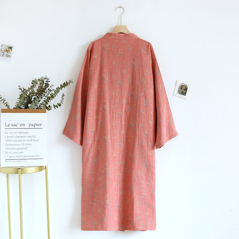 Floral Cotton Comfy Loose Bathrobe Pajama - image 1