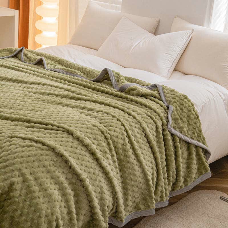 Solid Color Soft Velvet Reversible Blanket - image 3