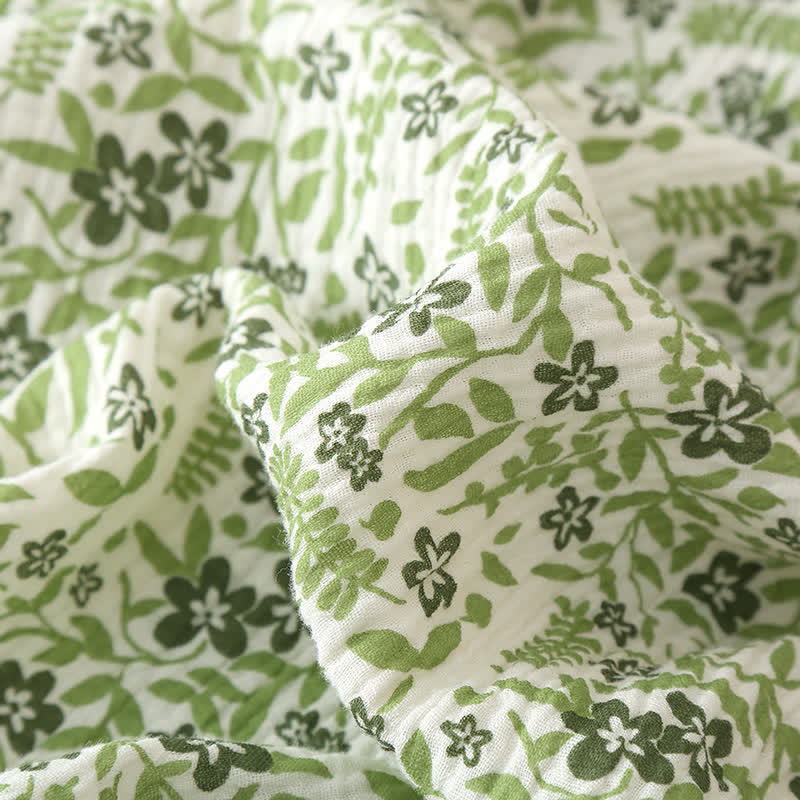 Pastoral Style Floral Cotton Loungewear Set - image 3