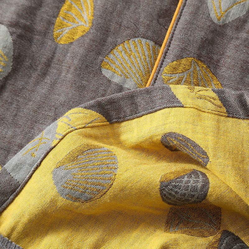 Luxurious Shell Cotton Lapel Pajama Set - image 4