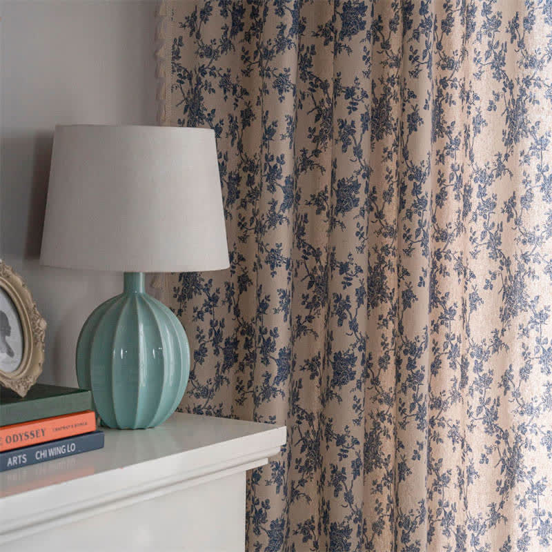 Ownkoti Retro Orchid Tassel Light Filtering Curtain - image 4