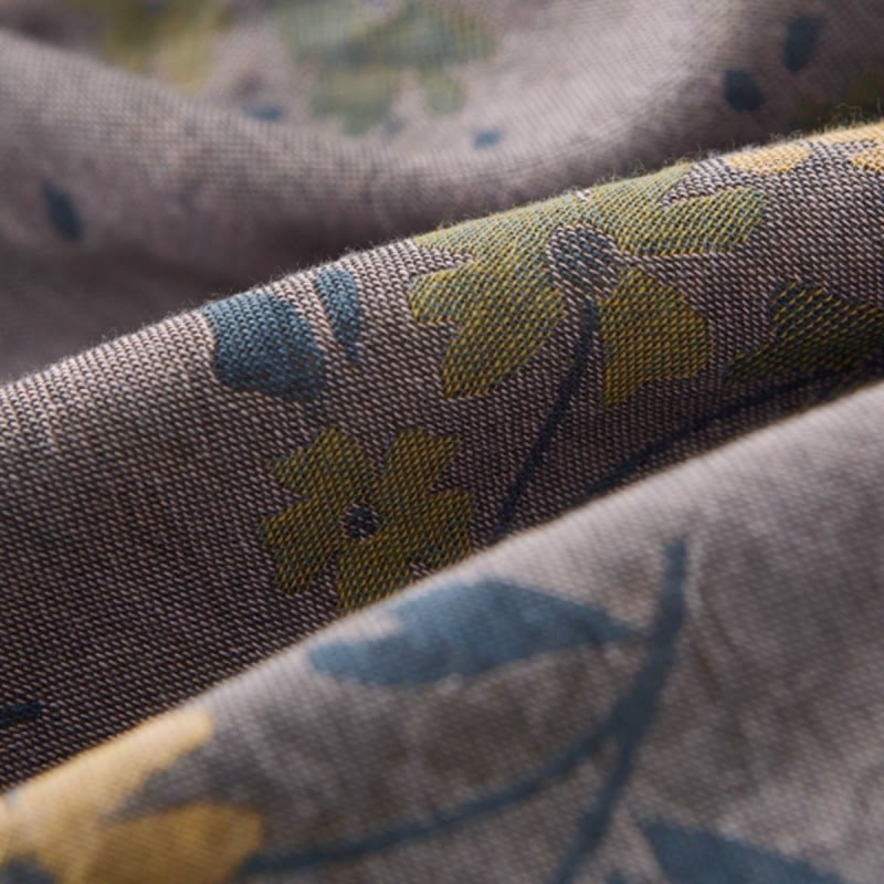 Pastoral Flower Leaf Cotton Reversible Bedding - image 3