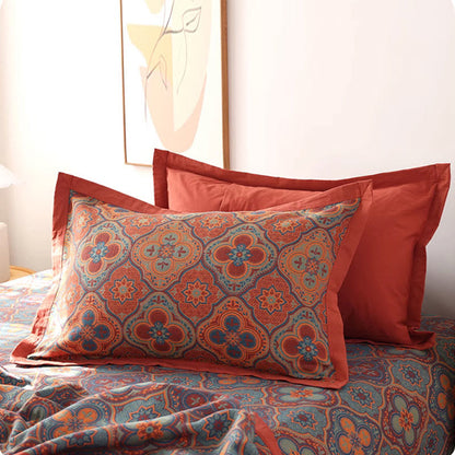 Petal Flower Pattern Cotton Reversible Quilt - image 4