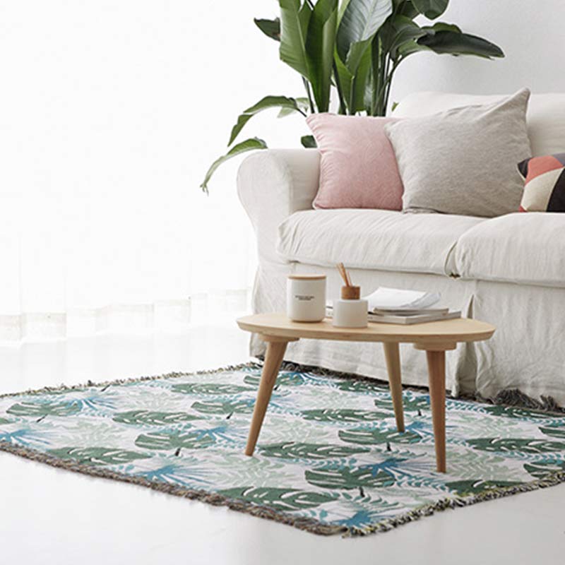 Palm Pattern Sofa Cover Tassel Blanket - image 10