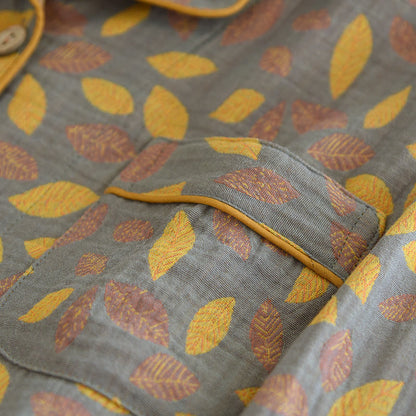 Leaf Pattern Soft Cotton Loungewear Set - image 7