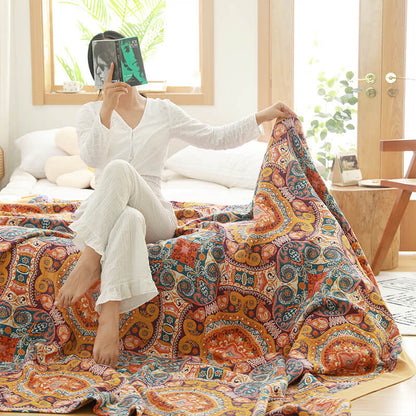 Dark Orange Comfy Reversible Cotton Quilt - image 2