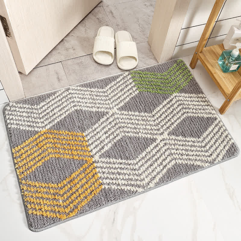 Ownkoti Leaf Pattern Soft Non-Slip Bathroom Rug - D - 19.6" x 31.5" - image 11