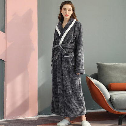 Thick Fleece Pajama Comfy Bathrobe - image 13