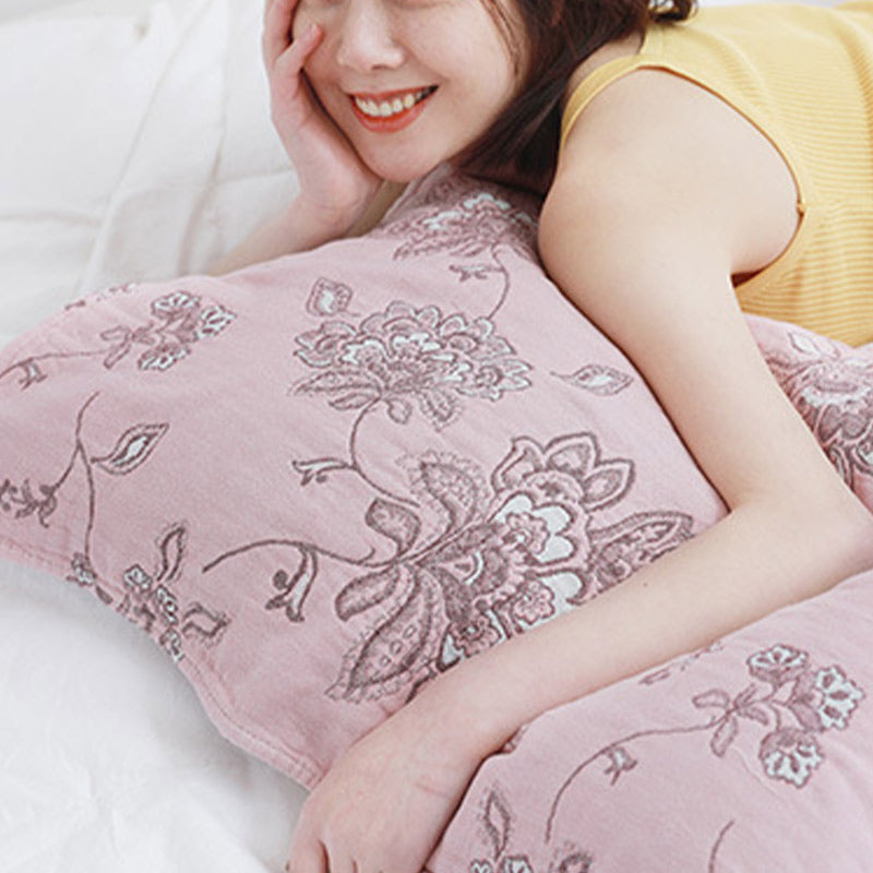 Boho Flower Cotton Double-Side Pillow Towel (2PCS) - image 9