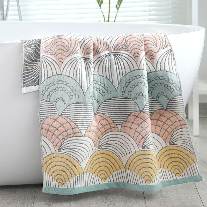 Ownkoti Shell Print Jacquard Cotton Bath Towel - image 7