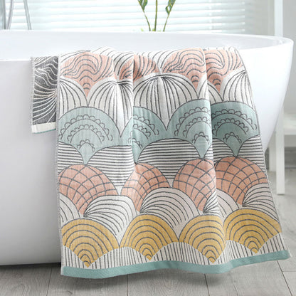 Ownkoti Shell Print Jacquard Cotton Bath Towel - image 7