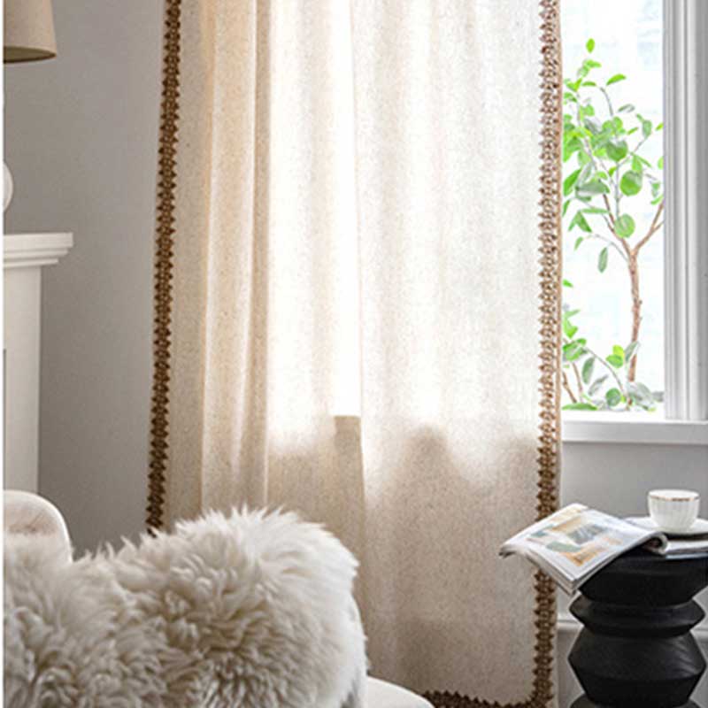 Bohemian Beige Semi-Blackout Curtain - image 5
