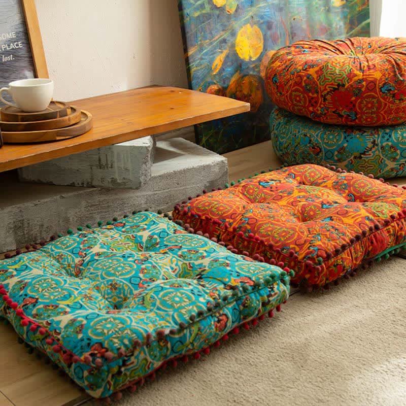 Bohemian Style Chair Pad Floor Pillows - image 0
