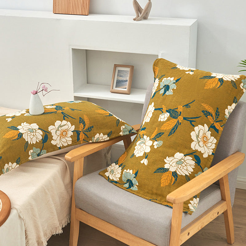 Ownkoti White Flower Pattern Pillow Towel Cotton (2PCS) - image 2