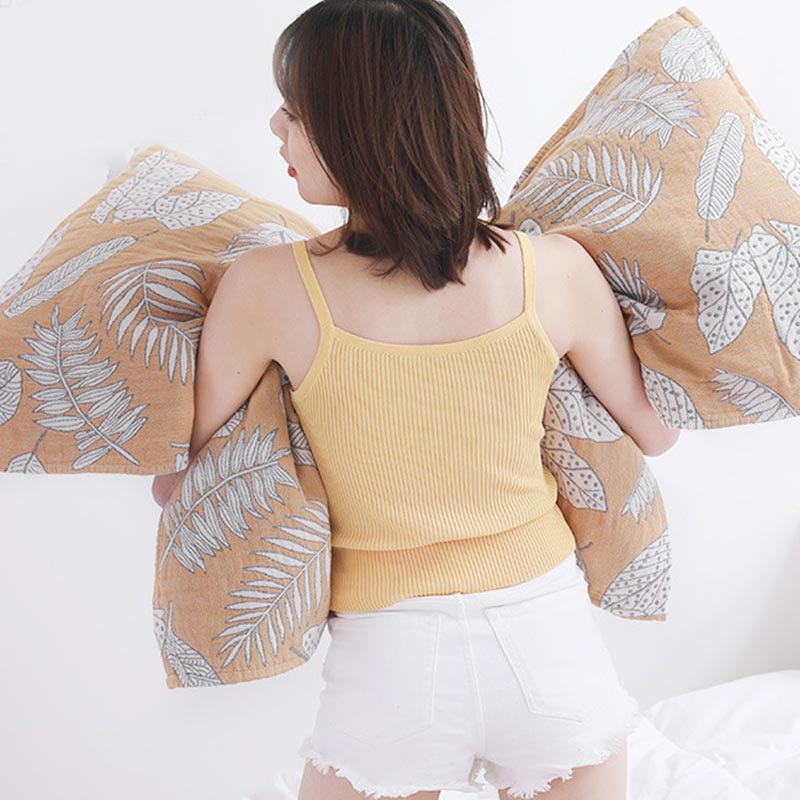 Ownkoti Leaf Print Pure Cotton Pillow Towel (2PCS) - image 6