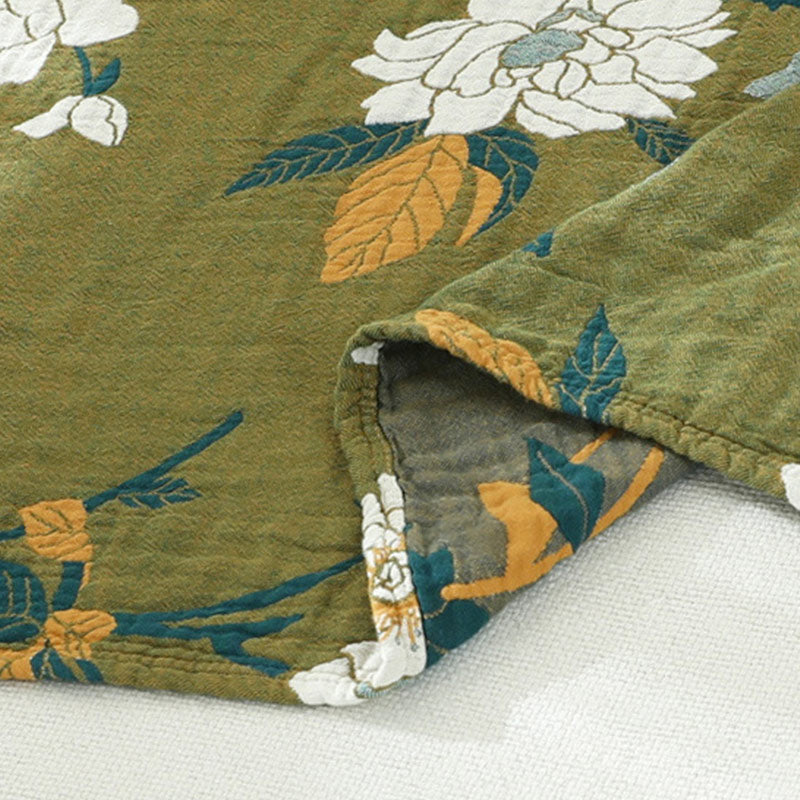Ownkoti Cotton Flower Reversible Blanket Couch Cover - image 5