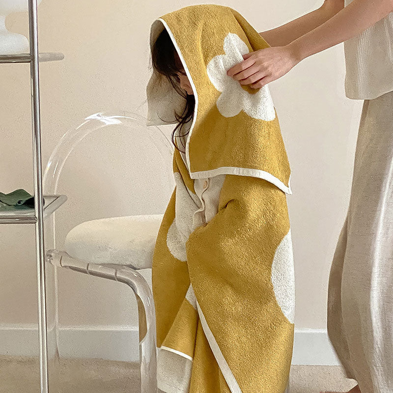 Flower Breathable Cotton Soft Towel - image 3