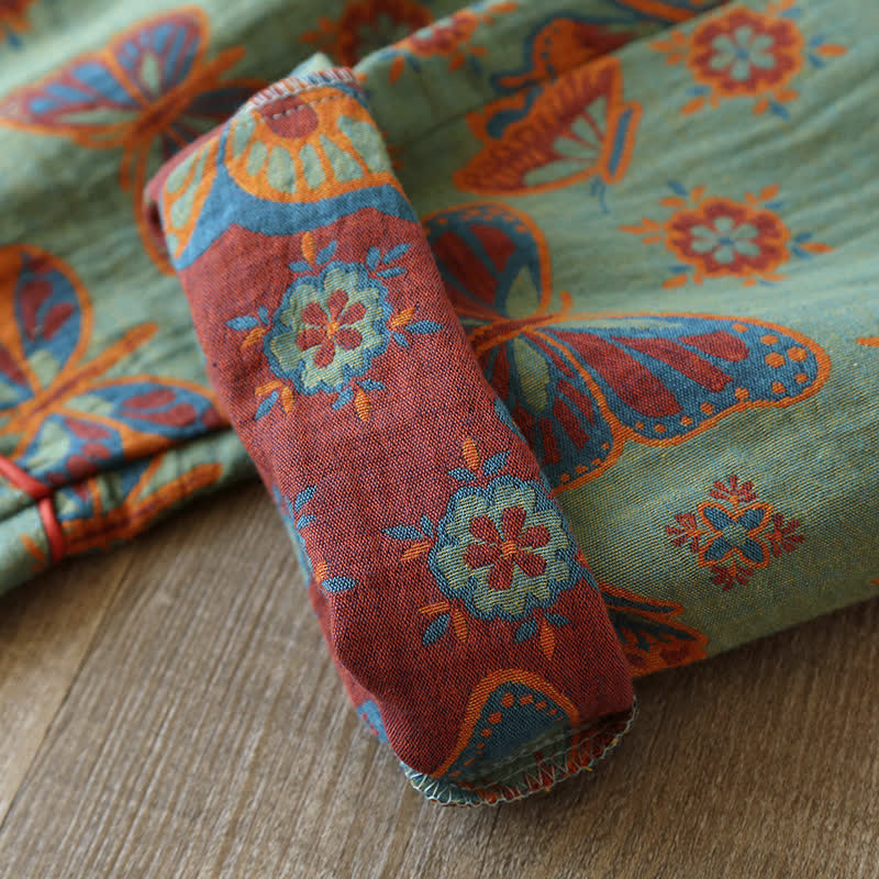 Vintage Butterfly Print Cotton Loungewear Set - image 6