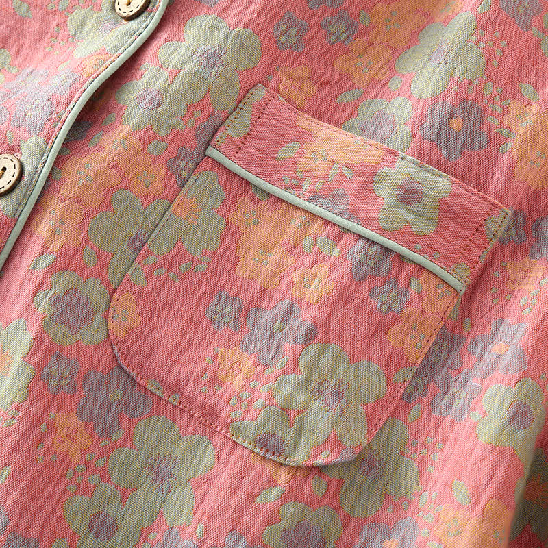 Plum blossoms Cotton Gauze Loungewear Set - image 1