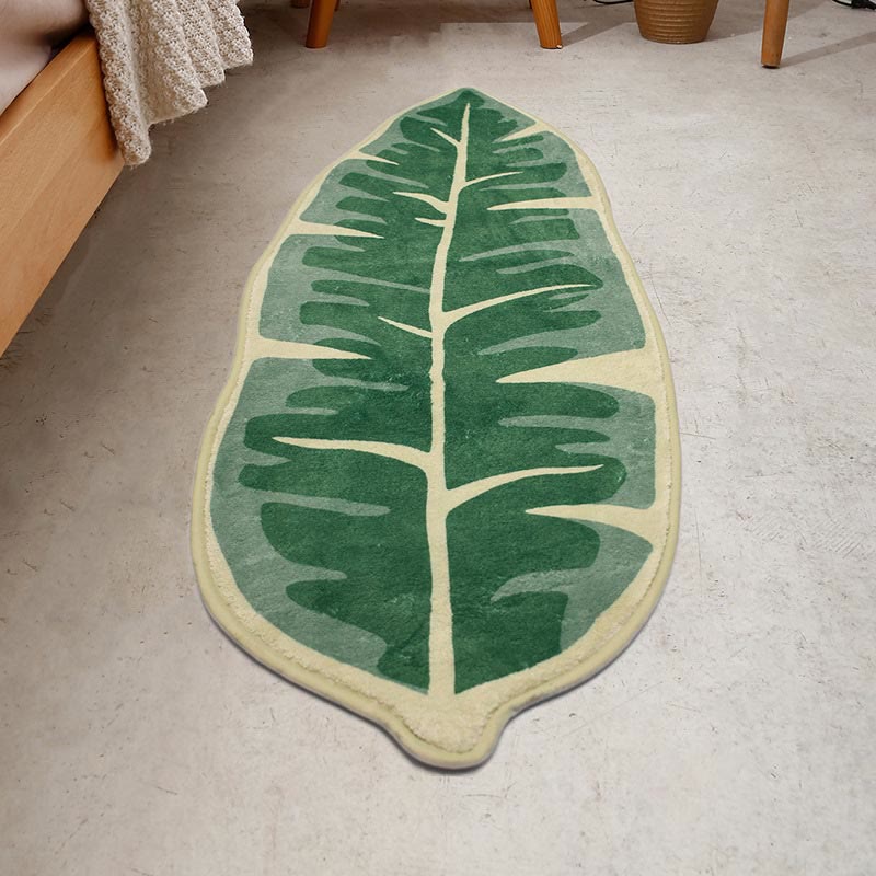 Ownkoti Leaf Shape Kitchen Carpet Entrance Doormat - Long Leaf (16" x 47") - image 1