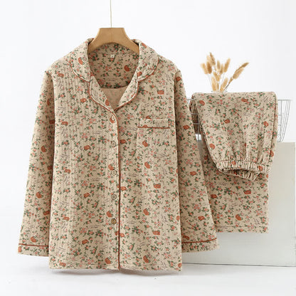 Rural Rose Air Cotton Loungewear Set - Camel - XL - image 0