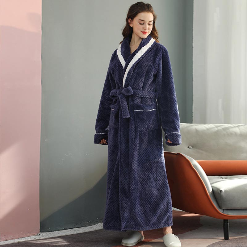 Thick Fleece Pajama Comfy Bathrobe - image 16