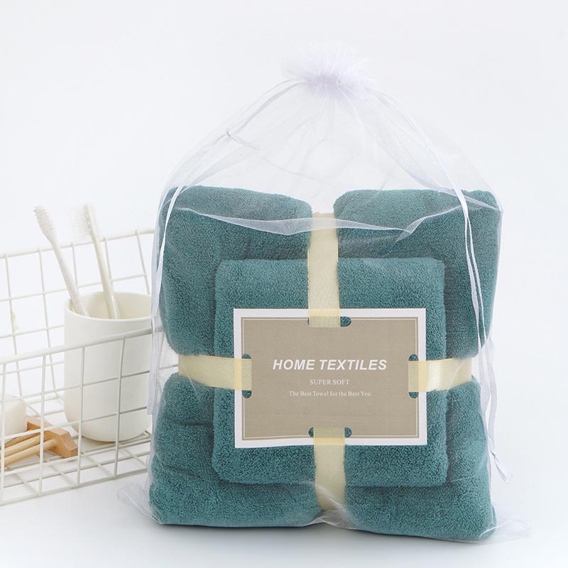 Ownkoti Pure Color Bathroom Towel Bath Towel - Green - image 21