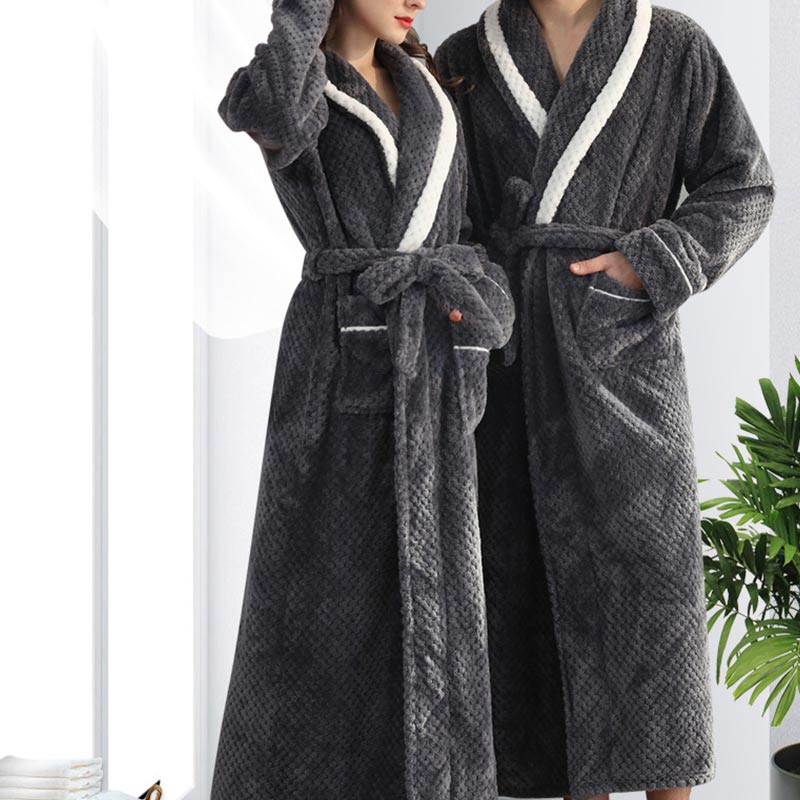 Thick Fleece Pajama Comfy Bathrobe - image 11