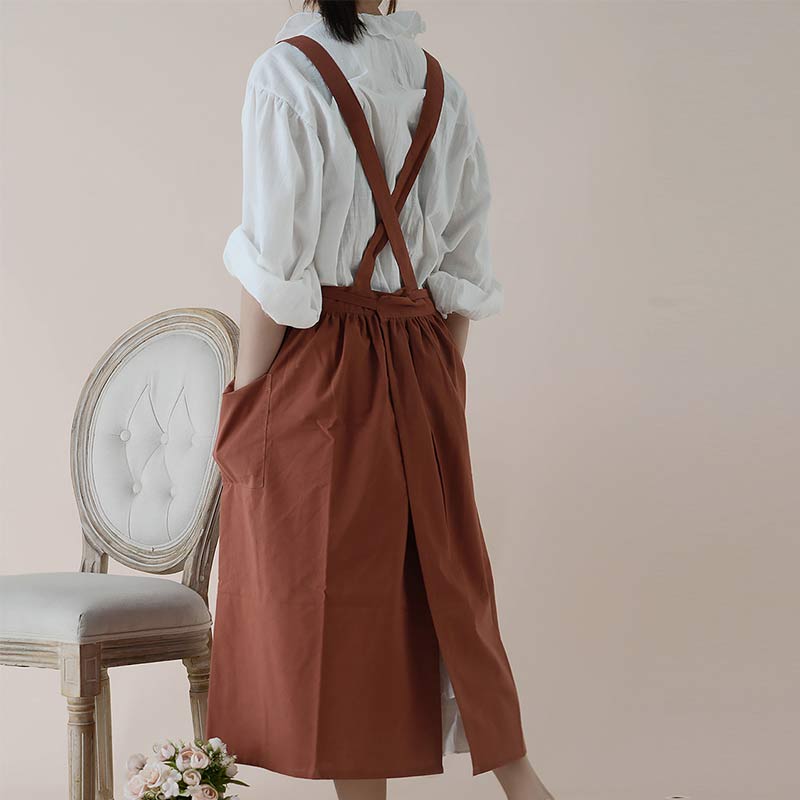 Ownkoti Cotton Apron Waterproof Apron With Pockets - image 21