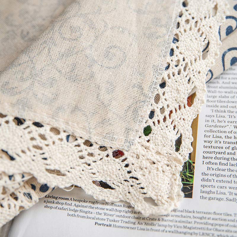 Ownkoti Boho Blue Pattern Semi-Blackout Curtain - image 15