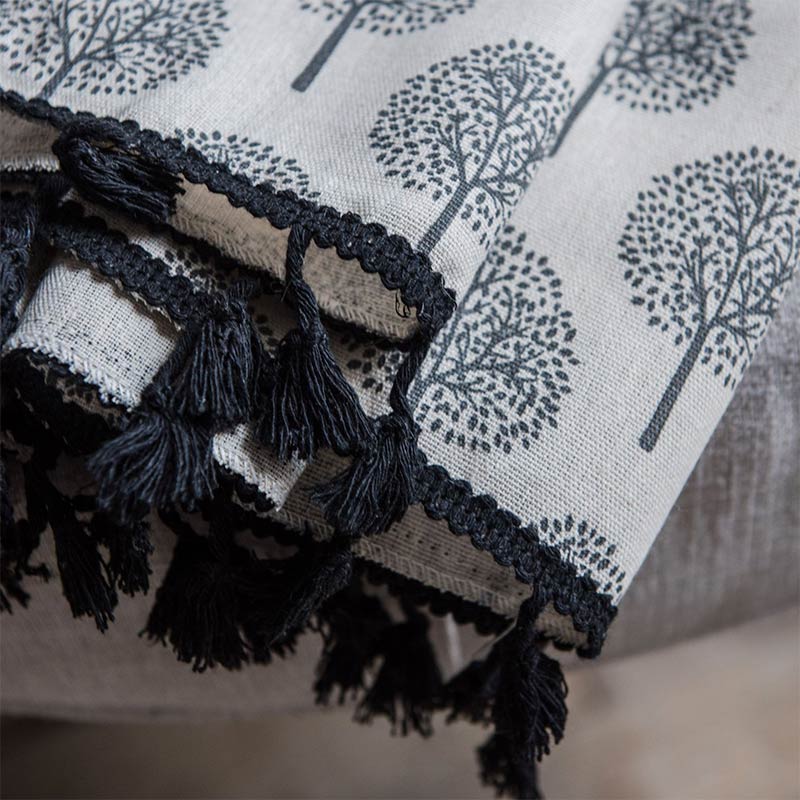 Countryside Style Tree Cotton Linen Curtain - image 5