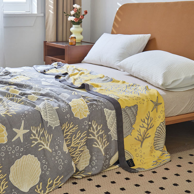 Coral Marine ​​Plants Breathable Reversible Quilt - image 3