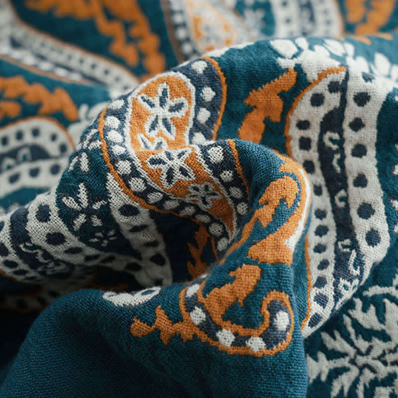 Flower Cotton Gauze Quilt Reversible Blanket - image 16