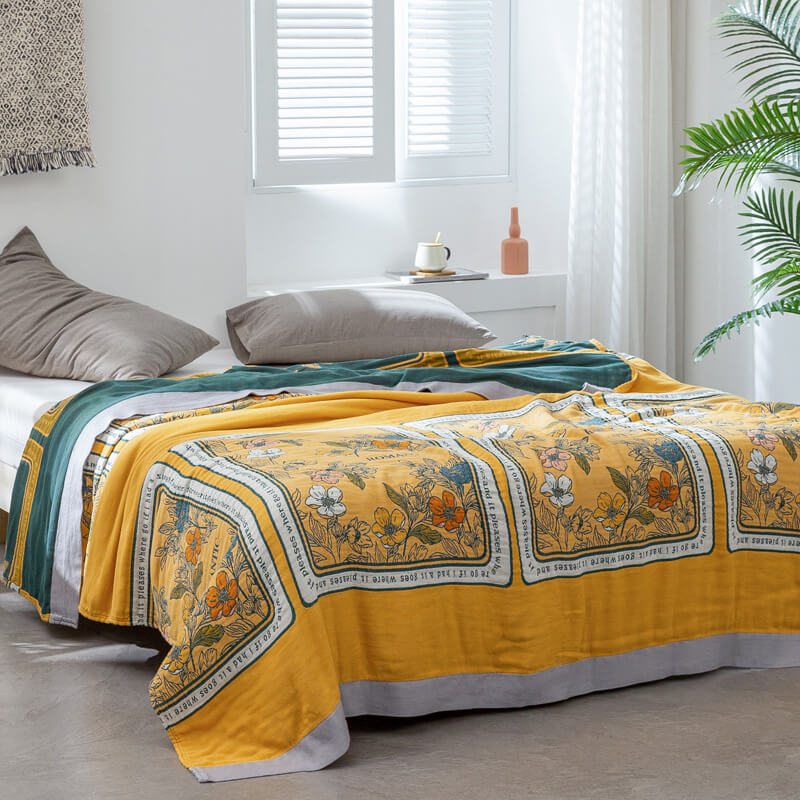 Ownkoti Summer Reversible Cotton Quilt Lightweight Blanket - image 1