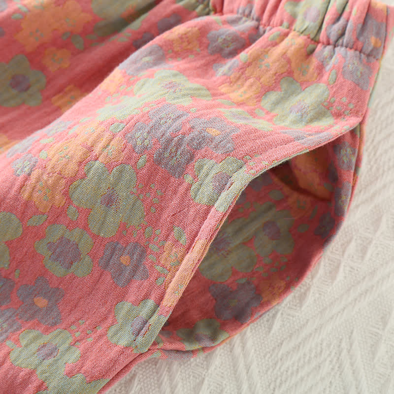 Plum blossoms Cotton Gauze Loungewear Set - image 2