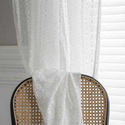 Ownkoti Jacquard Flower Hollow-Out Decorative Curtain - image 2