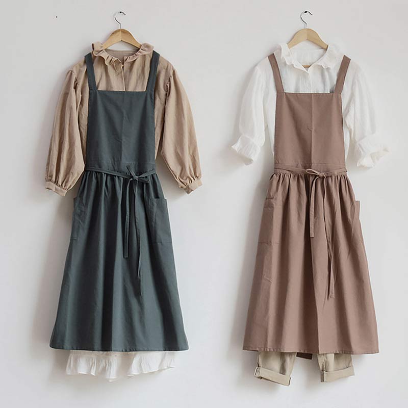 Ownkoti Cotton Apron Waterproof Apron With Pockets - image 22