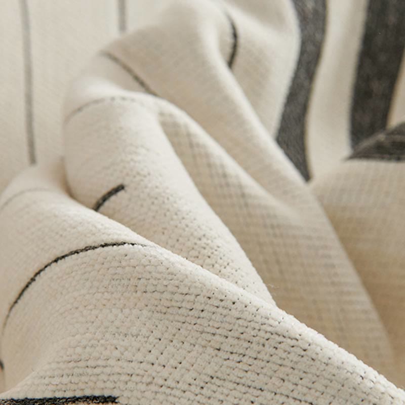 Straight Stripe Chenille Tassel Sofa Protector - image 3