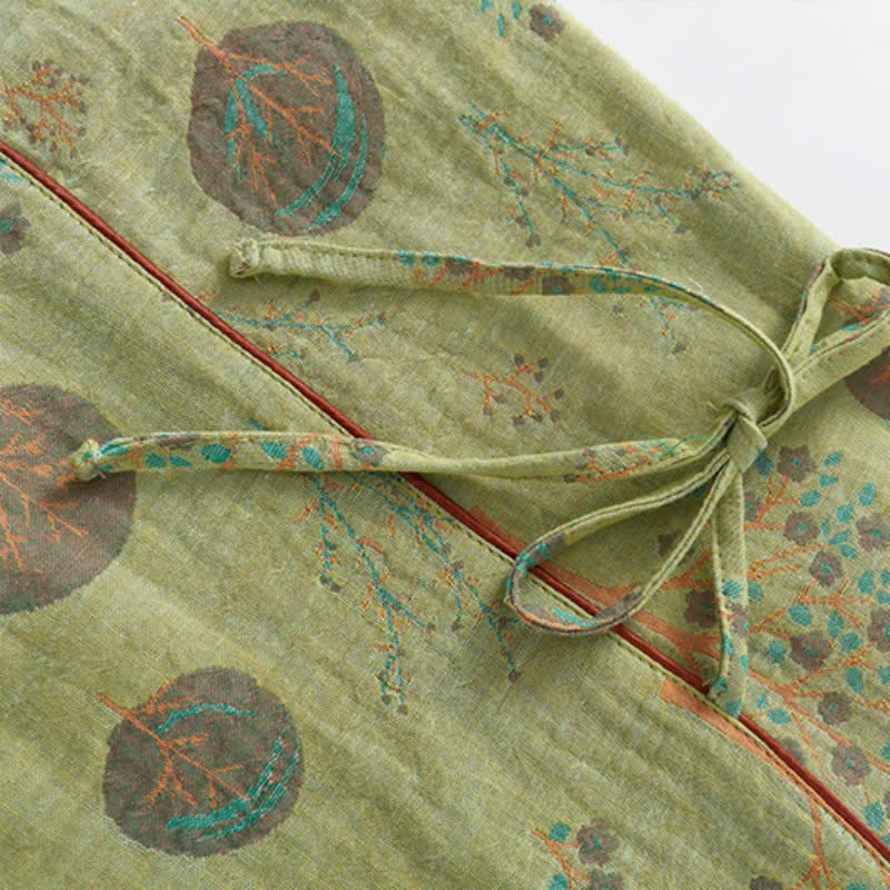 Leaf Tree Jacquard Cotton Loungewear Set - image 8